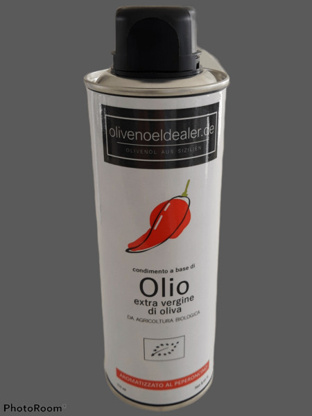 Bio Olivenöl nativ extra - aromatisiert mit Chili